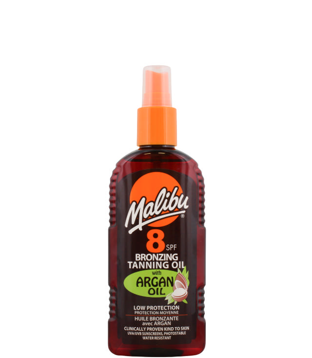 Malibu Bronzing Tanning Oil Argan SPF8, 200 ml. 